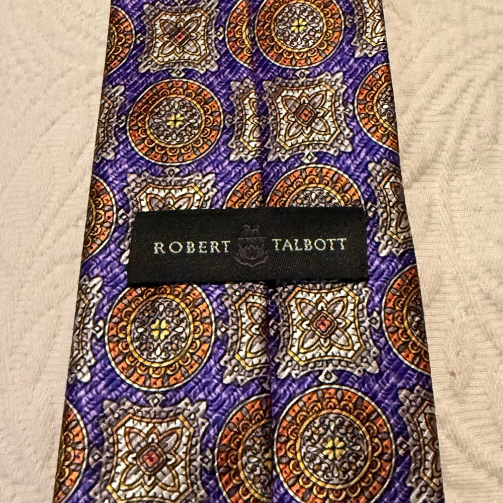 Robert Talbott - Geometric Purple and Orange Tie